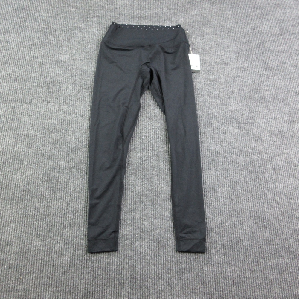 SET Leggings Womens S Black Dalmatian Ankle Compression Stretch 21x26* NWT